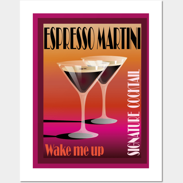 Espresso Martini Cocktail Art Wall Art by Space Sense Design Studio